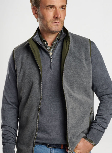 Peter Millar - Brentwood Reversible Fleece Vest - Dark Olive