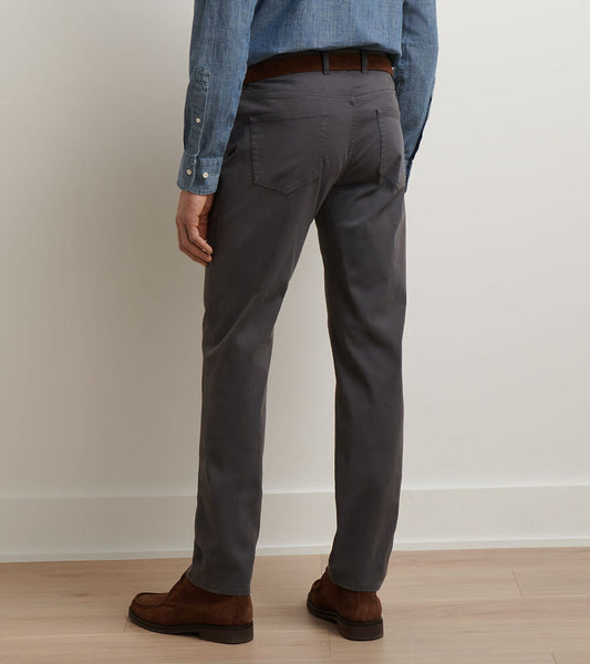 Peter Millar -  Signature Sateen Five-Pocket Pant - Iridium