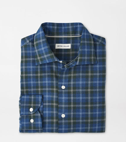 Peter Millar -  Frasier Performance Flannel Sport Shirt - Blue Haze