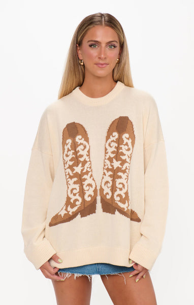 Show Me Your Mumu - Stay Away Sweater - Cowboy Boot Knit