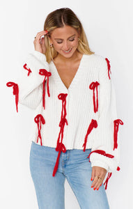 Show Me Your Mumu- Good Karma Cardi Sweet Bow Knit