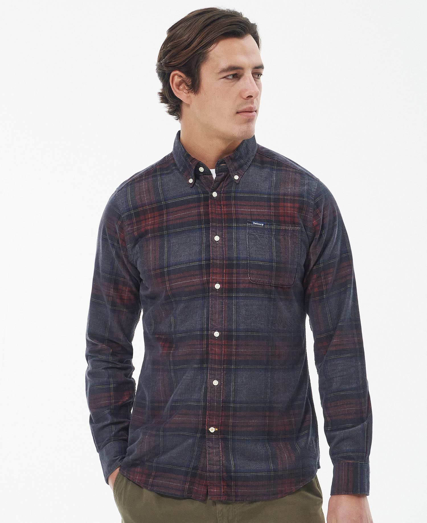 Barbour - Southfield Tailored Checked Cord Shirt - Inky Blue