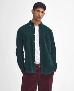 Barbour - Harthill Tailred Checked Cord Shirt - Evergreen