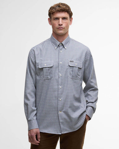 Barbour -Fenn Regular Thermoweave Gingham Shirt - Mallard Green