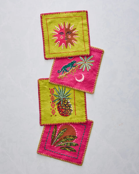 Print Fresh - Colorful Coast Cocktail Napkin Set of 4