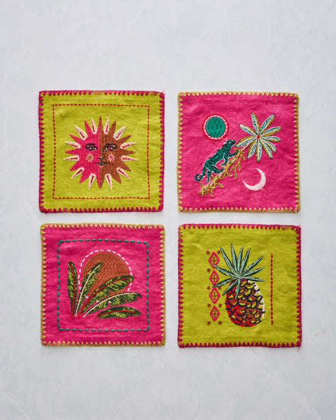 Print Fresh - Colorful Coast Cocktail Napkin Set of 4
