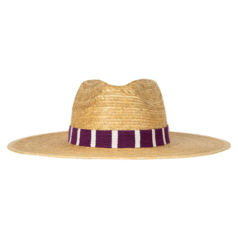 Sunshine Tienda - Purple/White Palm Hat