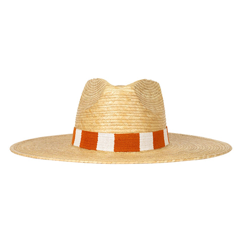 Sunshine Tienda - Orange/White Palm Hat