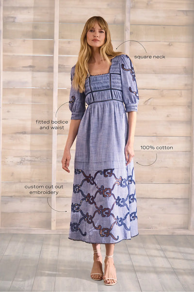 Hunter Bell - Rowe Dress - Seabank Chambray