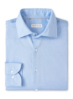 Peter Millar - Campbell Perfect Pinpoint Cotton-Stretch Sport Shirt - Blue