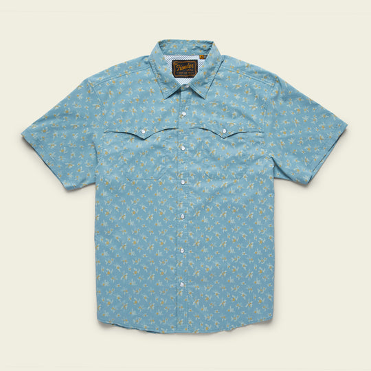 Howler Bros - Open Country Tech Shirt - Rancher Floral : Smoke Blue