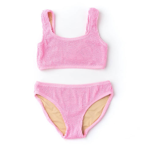 Shade Critters - Pink Girls Crinkle Textured Bikini