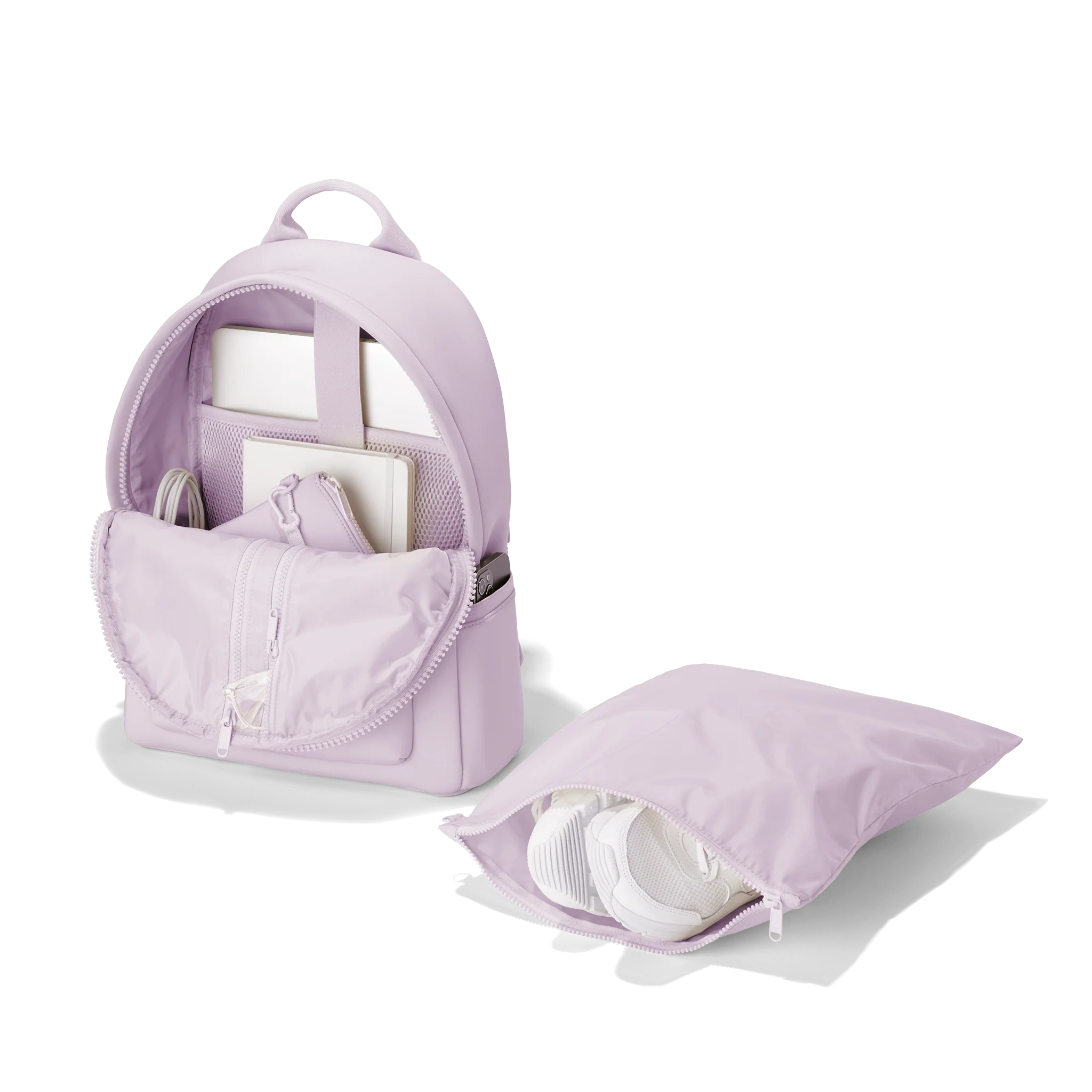 Dagne Dover- Large Dakota Neoprene Backpack- Washed Lilac – Annie