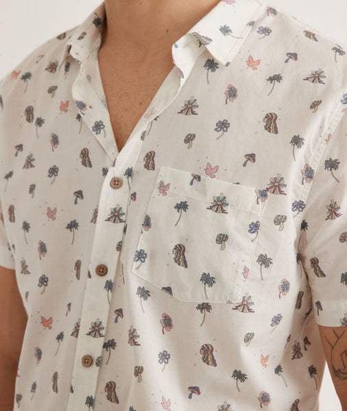 Marine Layer - S/S Cotton Rayon Shirt Natural Icon