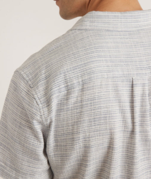 Marine Layer - S/S Stretch Selvage Stripe Shirt Blue Mini Stripe