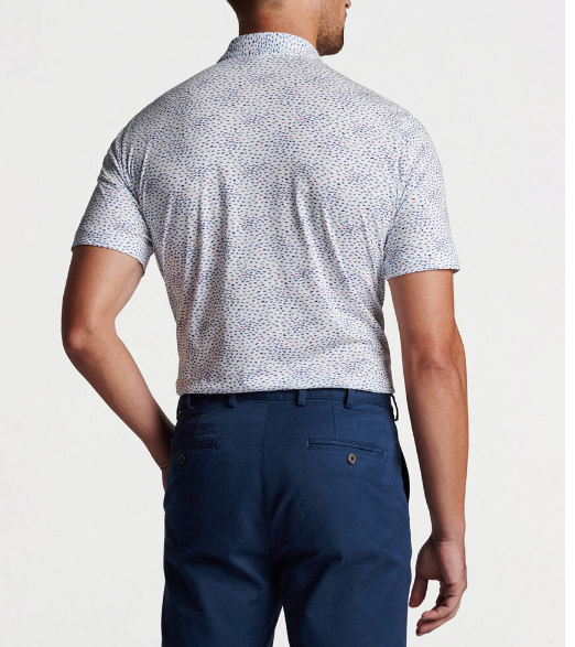 Peter Millar - M's Pilot Mill Ocean Traffic Print Polo TWLTB