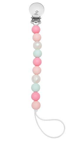 Loulou Lollipop - Lolli Silicone Pacifier Clip - Mint Pink