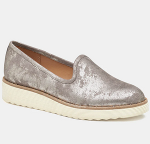 Johnston & Murphy - Mitzi - Venetian Pewter Metallic Kids Suedes