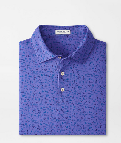 Peter Millar - M's Fairway Free For All Performance Jersey Polo - Purple Rose