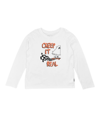 Feather 4 Arrow - Creep it Real Long Sleeve Tee - White
