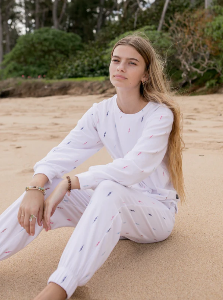 Feather 4 Arrow - Bright Bolts Hacci Lounge Set - Dusty White