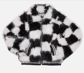 MIA NY - Checker Fur Jacket - Black