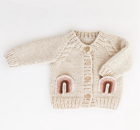 Huggalugs - Rainbow Pocket Cardigan Sweater