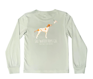 Saltwater Boys Co - Hunting Dog Graphic Tee - Long Sleeve - Mint