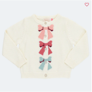 Pink Chicken - Girls Maude Sweater - Cream Bows