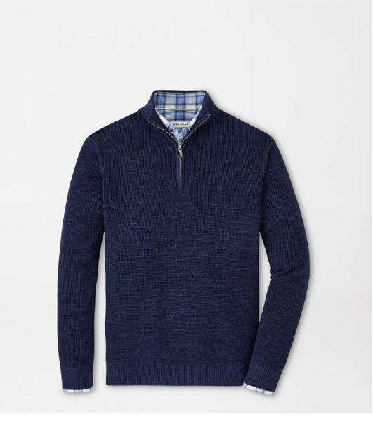 Peter Millar - M's Kitts Twisted Quarter - Zip Navy