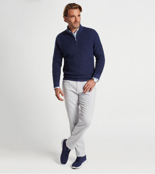 Peter Millar - M's Kitts Twisted Quarter - Zip Navy