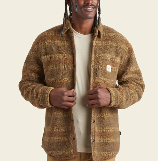 Howler Bros - Allegheny Fleece Overshirt - Mescal Stripe - Earth