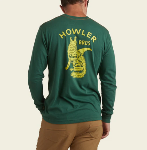 Howler bros - Select Long Sleeve - Howler Coyote - Forest Green