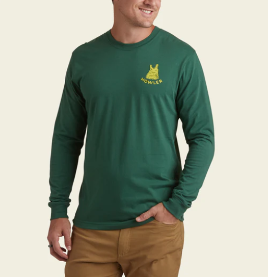 Howler bros - Select Long Sleeve - Howler Coyote - Forest Green