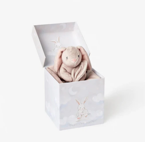 Elegant Baby - Lovie Bunny With Blankie Velour Boxed