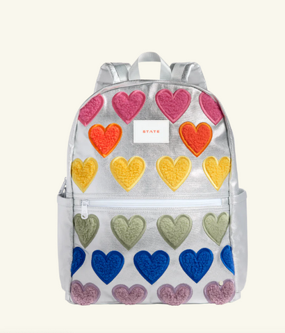 State Bags - Kane Double Pocket Large Backpack - Fuzzy Hearts