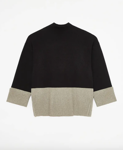 Deluc - Centaurea Turtleneck Sweater - Black/Grey