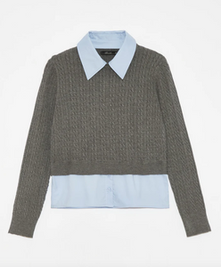 Deluc - Amsonia 2 in 1 Shirt Jumper - Grey Melange Grmel