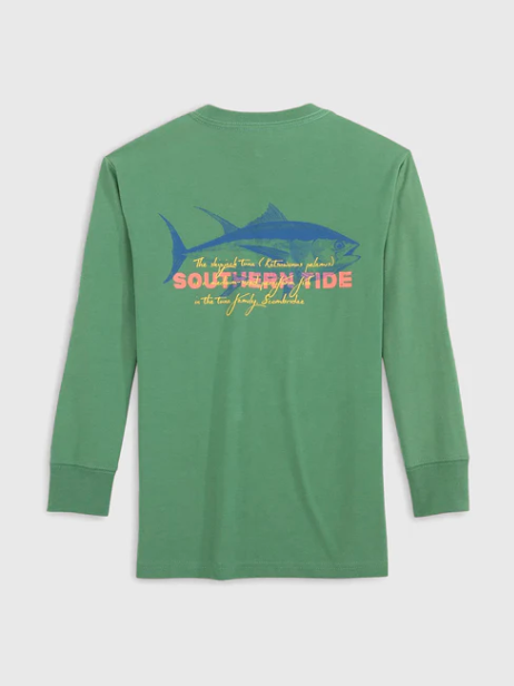 Southern Tide - Youth Facts tee - Frosty Spruce