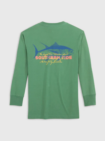 Southern Tide - Youth Facts tee - Frosty Spruce