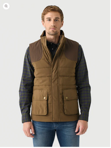 Barbour - Bradford Tattersall Puffer Gilet - Dark Sand