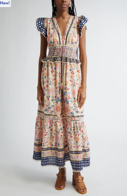 Farm Rio - Superbloom Tapestry Cream Dress