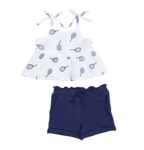 Angel Dear - Tennis Peplum Tank with Shorts Set