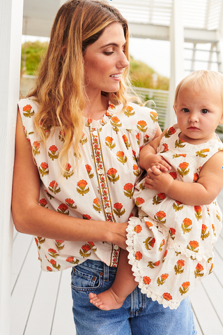 Pink Chicken - Womens Misha Top - Small Orange Bud