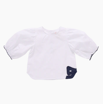 Pink Chicken - Girls Dana Bow Top - White