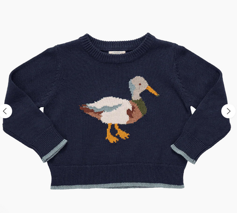 Pink Chicken - Boys Oliver Sweater - Navy Mallard
