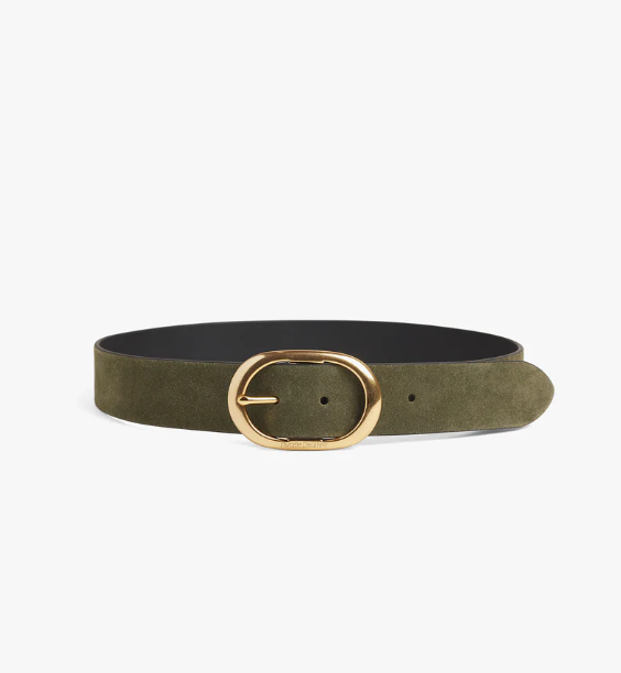 Favorite Daughter - The Suede Jean Belt - Smoke Tree/ Brass