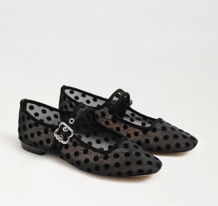Sam Edleman - Micheala Mesh Mary Jane Flat - Black