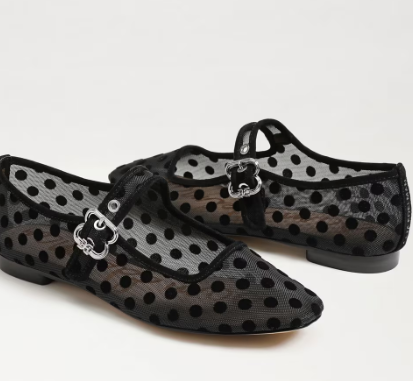Sam Edleman - Micheala Mesh Mary Jane Flat - Black