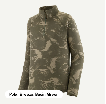 Patagonia - M's Cap MW Zip Neck - Polar Breeze Basin Green